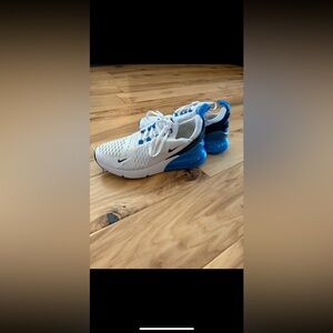White and blue Nike Air Max 270